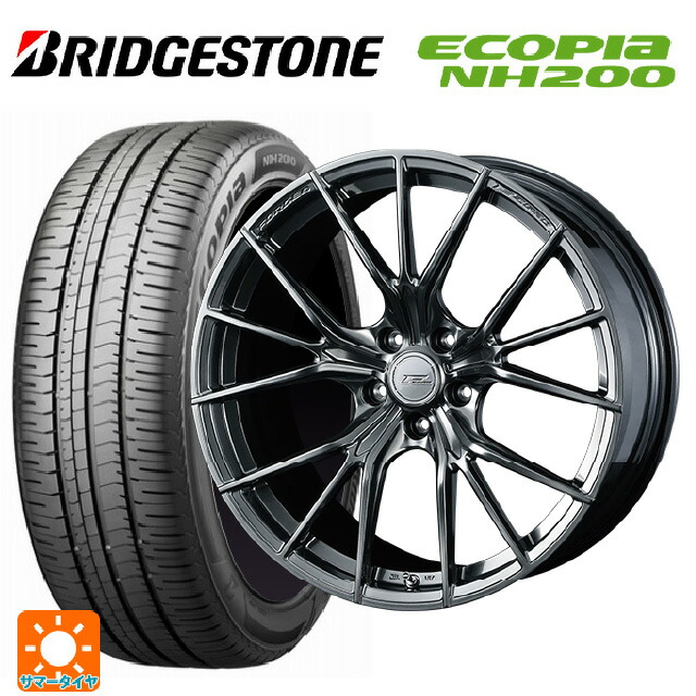 トヨタ プリウス(60系)用 195/50R19 88H ブリヂストン エコピア NH200 正規品 ウェッズ エフゼロ FZ-1 DIAMOND BLACK 新品サマータイヤホイール 4本セット|タイヤホイール専門店コニシタイヤ