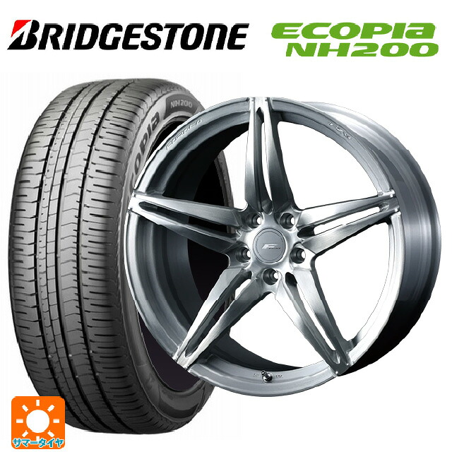 トヨタ プリウス(60系)用 195/50R19 88H ブリヂストン エコピア NH200 正規品 ウェッズ エフゼロ FZ-3 BRUSHED 新品サマータイヤホイール 4本セット