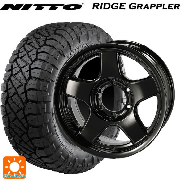 トヨタ ハイラックス(120系)用 285/70R17 121/118Q ニットー リッジグラップラー 4×4エンジニアリング ブラッドレーV スーパーブラック 新品サマータイヤホイール 4本セット
