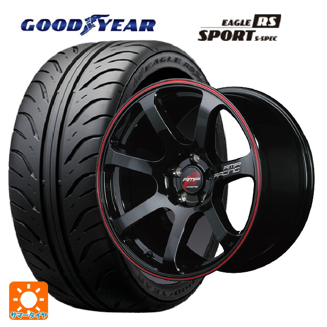 235/45R17 93W グッドイヤー イーグル RS スポーツ S-スペック エムアイディー MIDレーシング R07 ブラック/リムレッドライン 17-7J 国産車用 サマータイヤホイール4本セット|タイヤホイール専門店コニシタイヤ