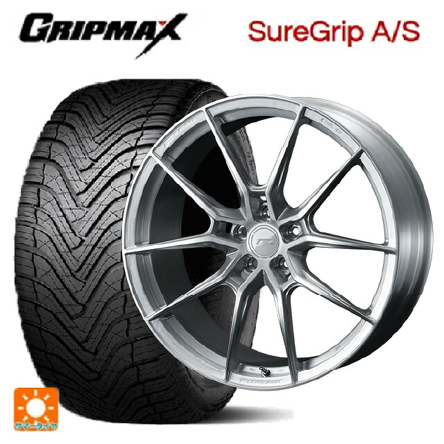 245/40R20 99W XL グリップマックス シュアグリップ A/S ブラックレター ウェッズ エフゼロ FZ-6 ブラッシュド 20-8.5J 国産車用 オールシーズンタイヤホイール4本セット