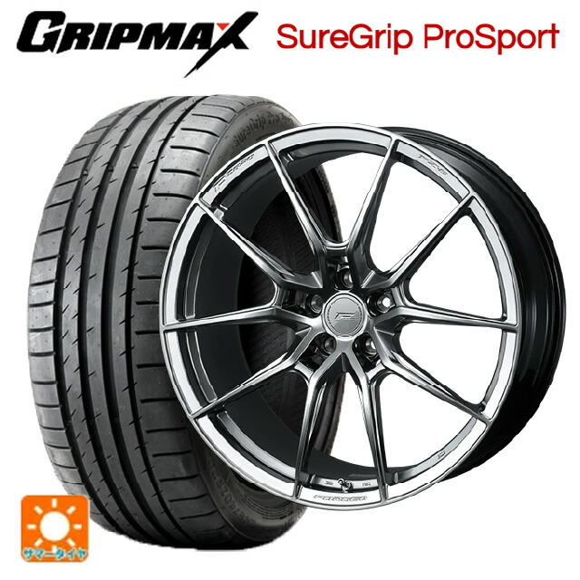 215/50R18 96Y XL グリップマックス シュアグリップ プロスポーツ ブラックレター ウェッズ エフゼロ FZ-6 ダイヤモンドブラック 18-8.5J 国産車用 サマータイヤホイール4本セット