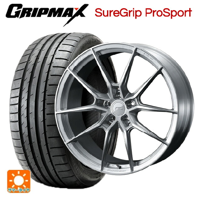 215/45R18 93Y XL グリップマックス シュアグリップ プロスポーツ ブラックレター ウェッズ エフゼロ FZ-6 ブラッシュド 18-8.5J 国産車用 サマータイヤホイール4本セット
