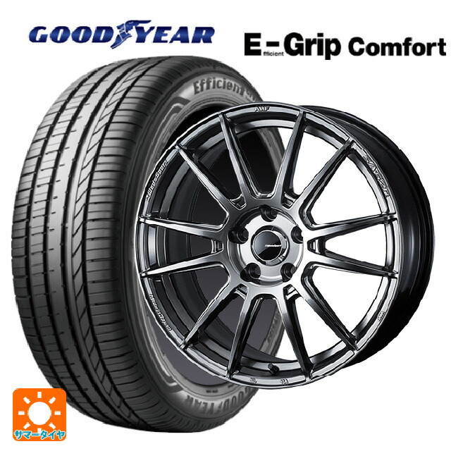 トヨタ ヴォクシー(90系)用 215/45R18 93W XL グッドイヤー エフィシェントグリップ コンフォート ウェッズ ウェッズスポーツ SA62R PSB 新品サマータイヤホイール 4本セット