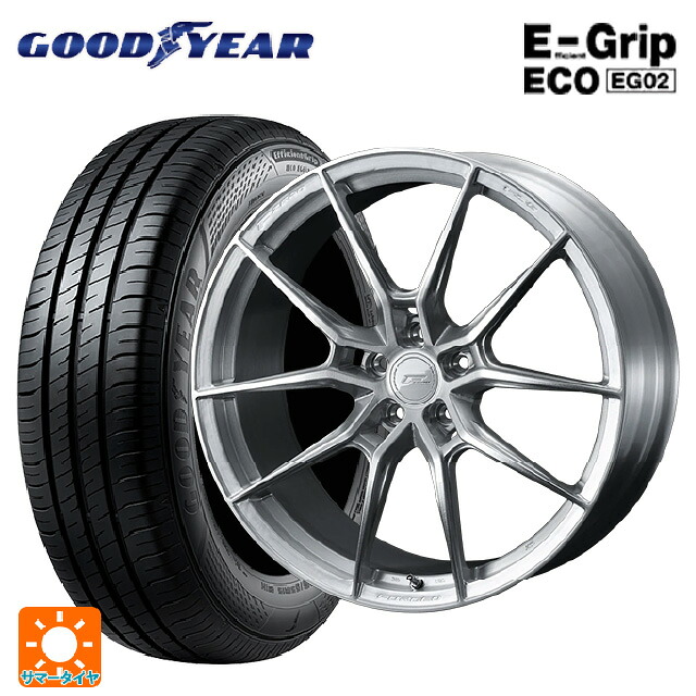 225/45R18 95W XL グッドイヤー エフィシェントグリップ エコ EG02 ウェッズ エフゼロ FZ-6 ブラッシュド 18-8.5J 国産車用 サマータイヤホイール4本セット