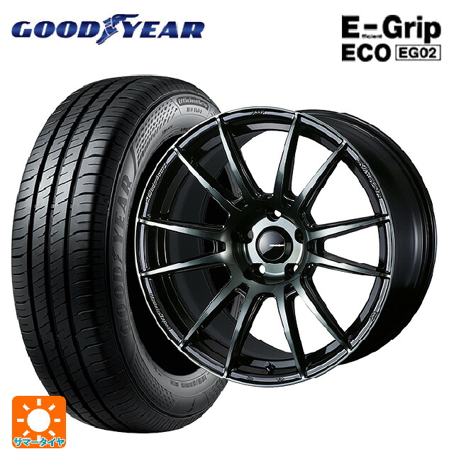 225/45R18 95W XL グッドイヤー エフィシェントグリップ エコ EG02 ウェッズ ウェッズスポーツ SA62R WBC 18-7.5J 国産車用 サマータイヤホイール4本セット|タイヤホイール専門店コニシタイヤ