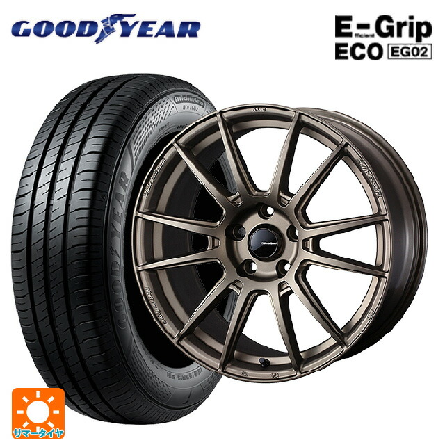 スバル レヴォーグ(VN系)用 215/50R17 91V グッドイヤー エフィシェントグリップ エコ EG02 ウェッズ ウェッズスポーツ SA62R EJ-BRONZE2 新品サマータイヤホイール 4本セット