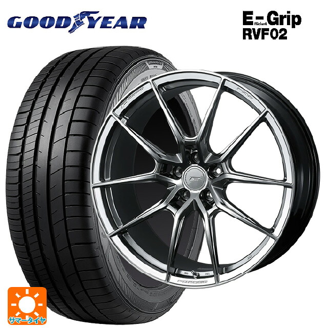 215/45R18 93W XL グッドイヤー エフィシェントグリップ RVF02 ウェッズ エフゼロ FZ-6 ダイヤモンドブラック 18-8.5J 国産車用 サマータイヤホイール4本セット｜タイヤホイール専門店コニシタイヤ