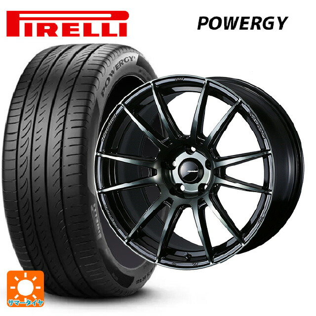 スバル レヴォーグ(VN系)用 215/50R17 95W XL ピレリ パワジー 正規品 ウェッズ ウェッズスポーツ SA62R WBC 新品サマータイヤホイール 4本セット