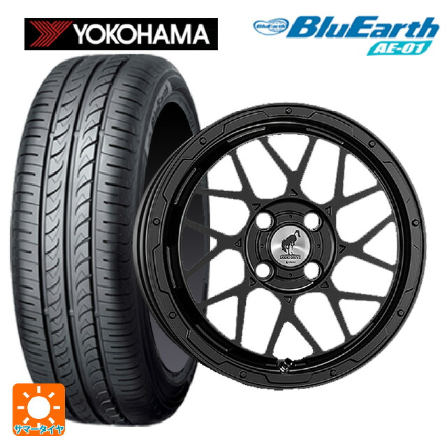ダイハツ タフト(LA900/LA910)用 165/65R15 81S ヨコハマ ブルーアース AE01 スーパースター ロディオドライブ 8Mモノ # マットブラック 新品サマータイヤホイール 4本セット