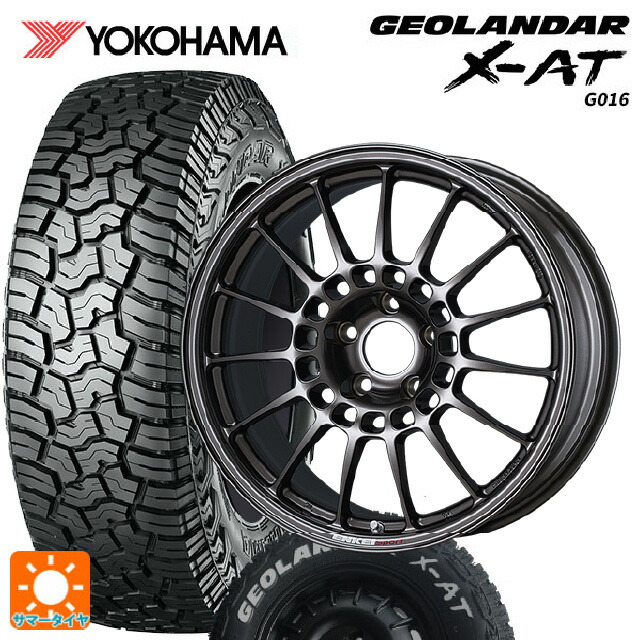 225/70R16 103S ヨコハマ ジオランダー X-AT G016 ホワイトレター 正規品 エンケイ エンケイスポーツ RC-T5 Dark Silver 16-6.5J 国産車用 サマータイヤホイール4本セット