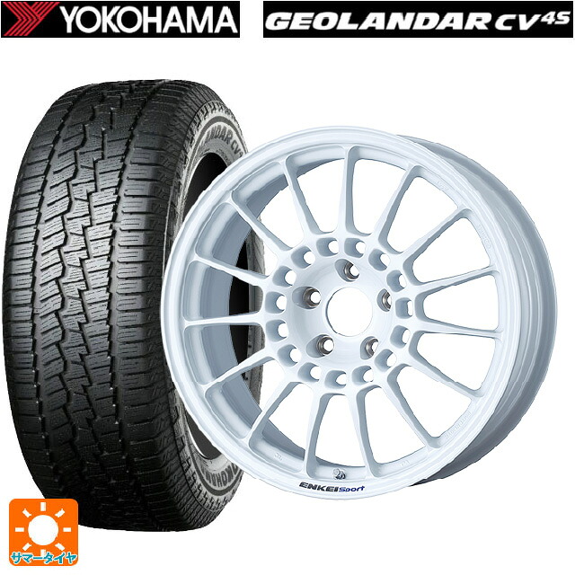 215/60R17 96V ヨコハマ ジオランダー CV G058 正規品 エンケイ エンケイスポーツ RC-T5 White 17-7J 国産車用 サマータイヤホイール4本セット|タイヤホイール専門店コニシタイヤ