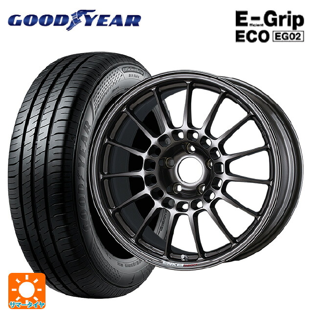 175/60R16 82H グッドイヤー エフィシェントグリップ エコ EG02 # エンケイ エンケイスポーツ RC-T5 Dark Silver 16-6.5J 国産車用 サマータイヤホイール4本セット|タイヤホイール専門店コニシタイヤ