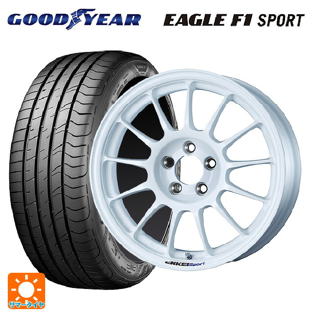 スズキ スイフトスポーツ(ZC33S)用 195/50R16 84V グッドイヤー イーグルF1 スポーツ エンケイ エンケイスポーツ RC-T5 White 新品サマータイヤホイール 4本セット 108,086円