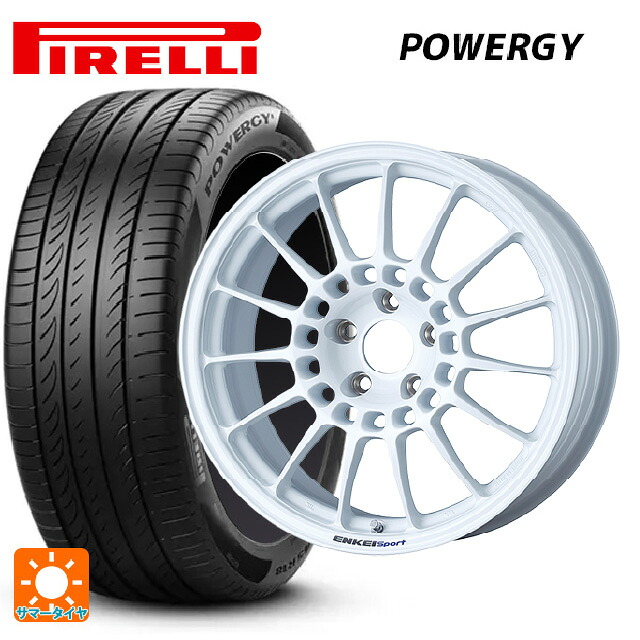 225/55R17 97Y ピレリ パワジー 正規品 エンケイ エンケイスポーツ RC-T5 White 17-7J 国産車用 サマータイヤホイール4本セット