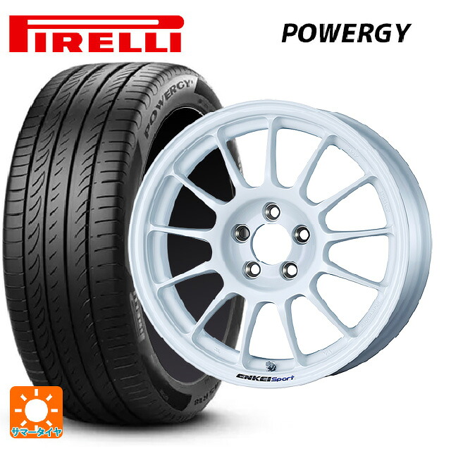 205/65R15 94V ピレリ パワジー 正規品 エンケイ エンケイスポーツ RC-T5 White 15-6J 国産車用 サマータイヤホイール4本セット