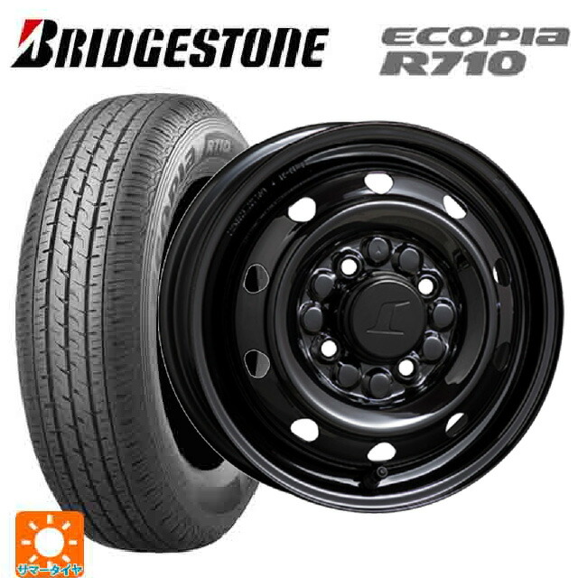 145/80R12 80/78N ブリヂストン エコピア R710 正規品 # トピー M74 BK ブラック(スチール) 12-3.5J 国産車用 サマータイヤホイール4本セット|タイヤホイール専門店コニシタイヤ