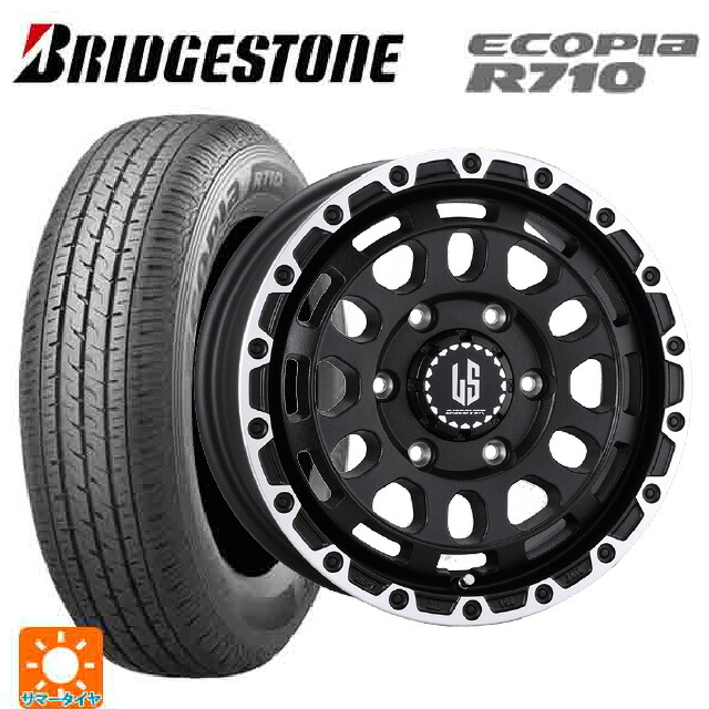 トヨタ ハイエース(200系)用 195/80R15 107/105N ブリヂストン エコピア R710 正規品 阿部商会 ラ･ストラーダ ディスカバー WBRP 新品サマータイヤホイール 4本セット
