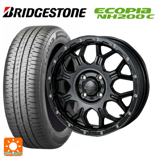 165/65R14 79S ブリヂストン エコピア NH200C 正規品 ジャパン三陽 ハイブロック ジェラード サテンBK/リーミング 14-4.5J 国産車用 サマータイヤホイール4本セット|タイヤホイール専門店コニシタイヤ