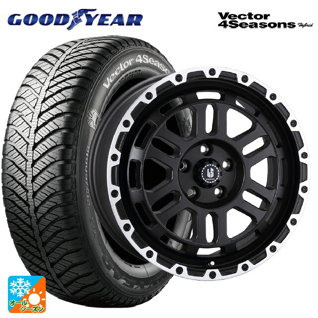 205/55R16 91H グッドイヤー ベクターフォーシーズンズ ハイブリッド 阿部商会 ラ･ストラーダ ディスカバー WBRP 16-7J 国産車用 オールシーズンタイヤホイール4本セット