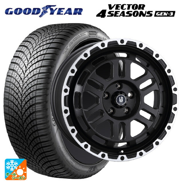 ミツビシ デリカD5(3DA系)用 225/55R18 102W XL グッドイヤー ベクター4シーズンズ ジェン3 阿部商会 ラ･ストラーダ ディスカバー WBRP 新品オールシーズンタイヤホイール 4本セット