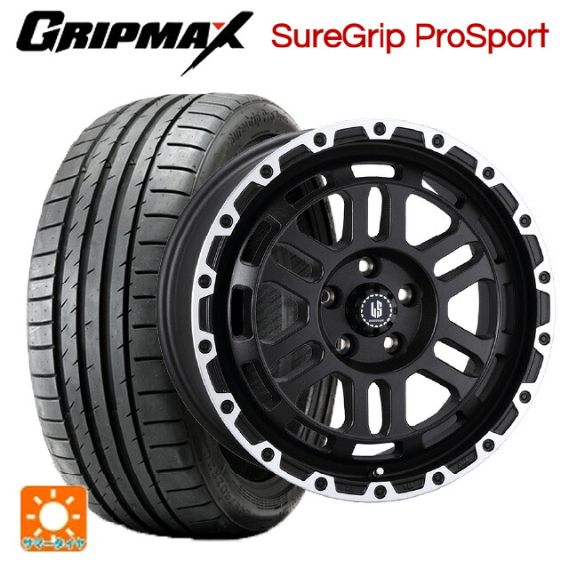225/45R18 95Y XL グリップマックス シュアグリップ プロスポーツ ブラックレター 阿部商会 ラ･ストラーダ ディスカバー WBRP 18-8J 国産車用 サマータイヤホイール4本セット