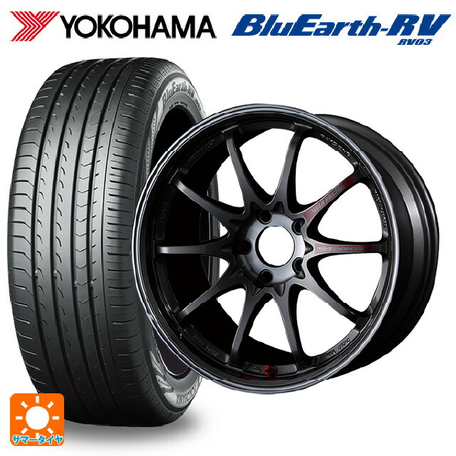 ホンダ ヴェゼル(RV系)用 215/55R17 94V ヨコハマ ブルーアース RV03 # レイズ ボルクレーシング CE28SL PG 新品サマータイヤホイール 4本セット