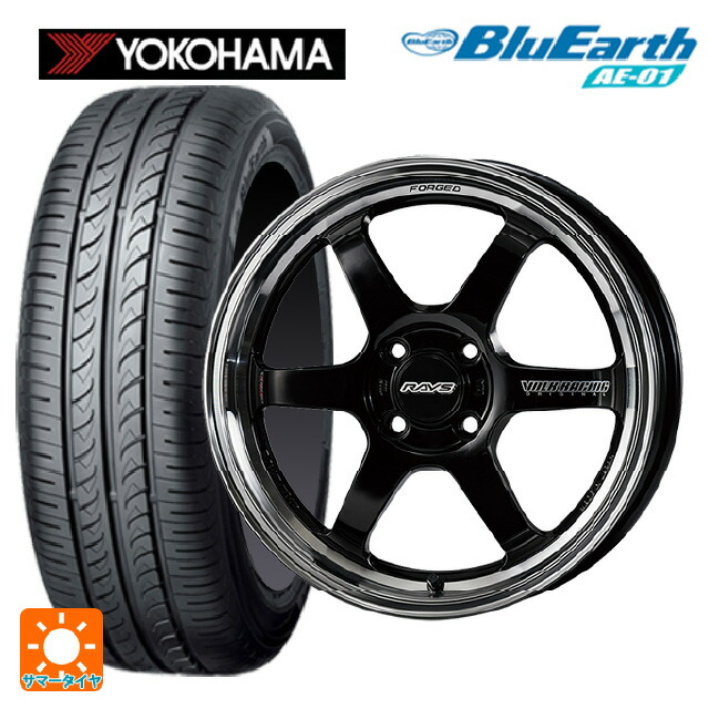 ダイハツ コペン(LA400K)用 165/60R15 77H ヨコハマ ブルーアース AE01 レイズ ボルクレーシング TE37KCR プログレッシブモデル KF 新品サマータイヤホイール 4本セット