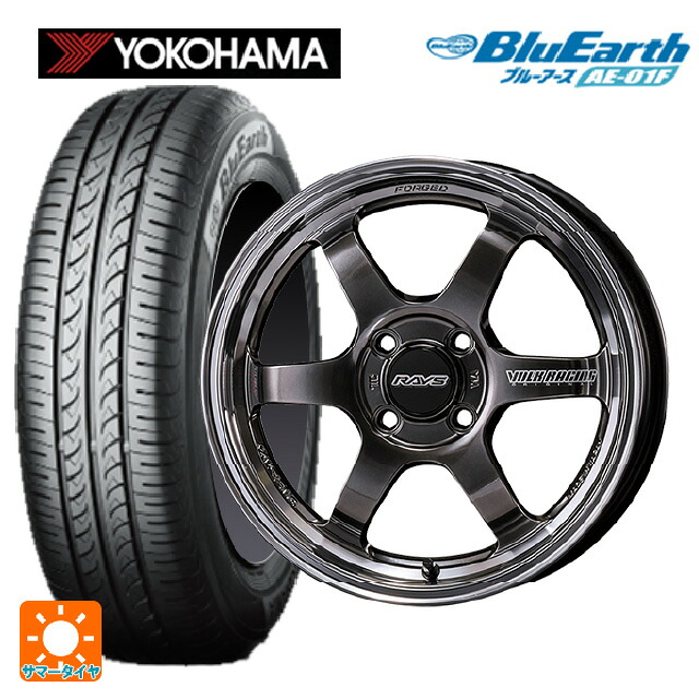 185/60R15 84H ヨコハマ ブルーアース AE01F レイズ ボルクレーシング TE37KCR プログレッシブモデル HF 15-5.5J 国産車用 サマータイヤホイール4本セット