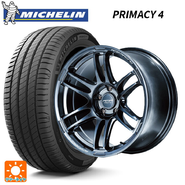 225/50R18 95V DT1(ホンダ承認) ミシュラン 正規品 プライマシー4 エムアイディー MIDレーシング R26 ディープチタンシルバー 18-7.5J 国産車用 サマータイヤホイール4本セット