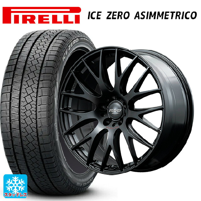 スバル レガシィアウトバック(BS系)用 225/60R18 100H ピレリ アイスゼロ アシンメトリコ 正規品 # レイズ ホムラ 2X9 プラス スポーツエディション B7J 新品スタッドレスタイヤホイール 4本セット