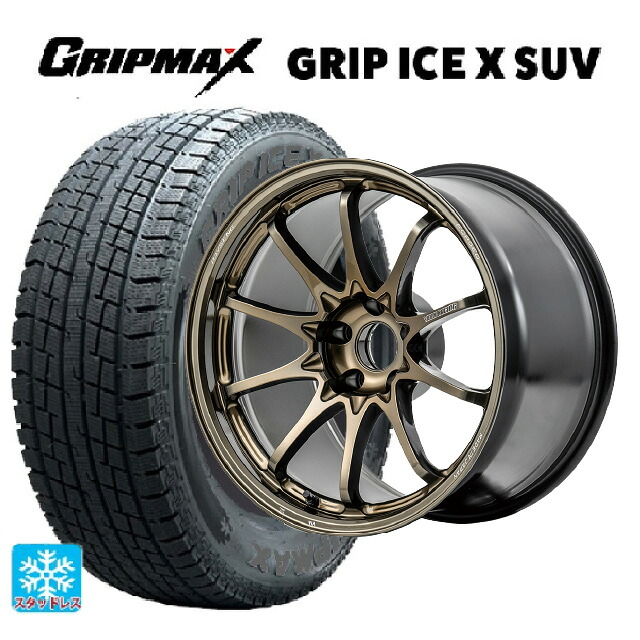 スバル レガシィアウトバック(BS系)用 225/60R18 104H XL グリップマックス グリップアイスX SUV ブラックレター # レイズ ボルクレーシング CE28N プラス SZ 新品スタッドレスタイヤホイール 4本セット｜タイヤホイール専門店コニシタイヤ