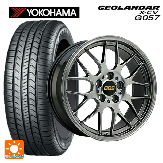 マツダ CX-80(KL5/KL3系)用 235/55R19 105W XL ヨコハマ ジオランダー X-CV G057 正規品 BBS RG-R DB 新品サマータイヤホイール 4本セット