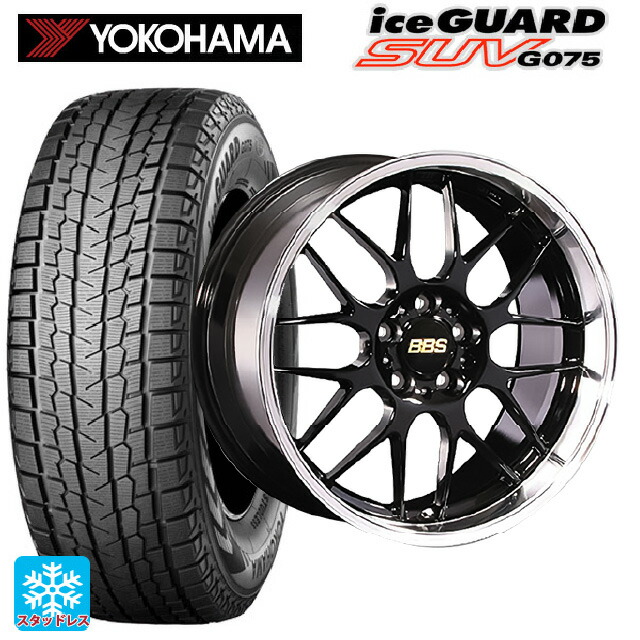 トヨタ bZ4X(11/15系)用 2025年製 235/60R18 107T XL ヨコハマ アイスガードSUV G075 # BBS RG-R BKD 新品スタッドレスタイヤホイール 4本セット