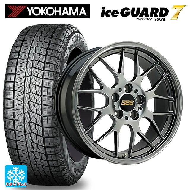 マツダ CX-80(KL5/KL3系)用 235/60R18 107Q XL ヨコハマ アイスガード7(IG70) # BBS RG-R DB 新品スタッドレスタイヤホイール 4本セット