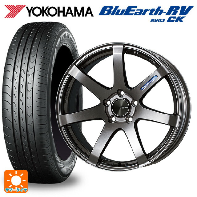 スズキ スペーシアベース(MK33)用 165/60R15 77H ヨコハマ ブルーアース RV03CK # エンケイ パフォーマンスライン PF07 DS 新品サマータイヤホイール 4本セット