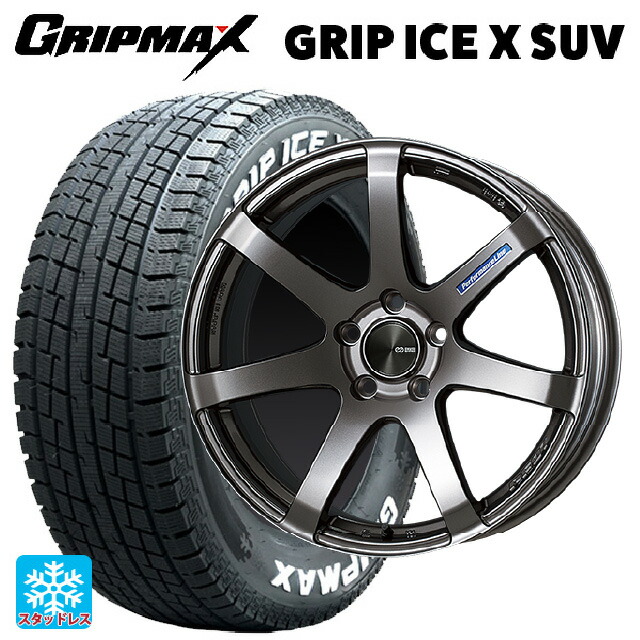 225/70R16 103Q グリップマックス グリップアイスX SUV ホワイトレター エンケイ パフォーマンスライン PF07 DS 16-6.5J 国産車用 スタッドレスタイヤホイール4本セット
