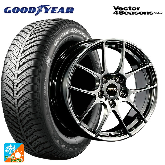 215/60R17 96H グッドイヤー ベクターフォーシーズンズ ハイブリッド BBS RF DB 17-7J 国産車用 オールシーズンタイヤホイール4本セット|タイヤホイール専門店コニシタイヤ