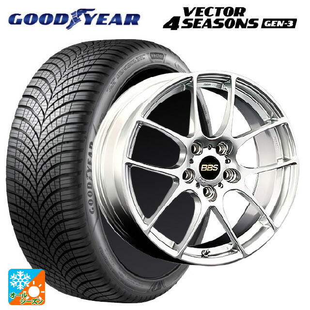 スバル レヴォーグ(VN系)用 215/50R17 95W XL グッドイヤー ベクター4シーズンズ ジェン3 BBS RF DS 新品オールシーズンタイヤホイール 4本セット