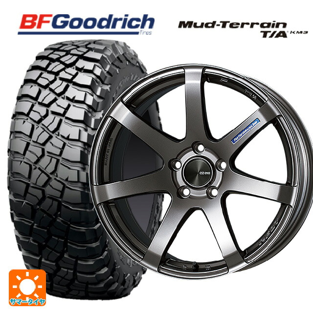 225/75R16 115/112Q BFグッドリッチ マッドテレーン TA KM3 ブラックレター 正規品 エンケイ パフォーマンスライン PF07 DS 16-6.5J 国産車用 サマータイヤホイール4本セット｜タイヤホイール専門店コニシタイヤ