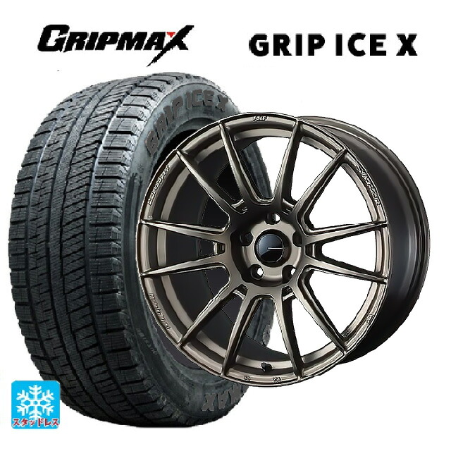 195/60R17 90T グリップマックス グリップアイスX ブラックレター ウェッズ ウェッズスポーツ SA62R EJ-BRONZE2 17-6.5J 国産車用 スタッドレスタイヤホイール4本セット 95,497円