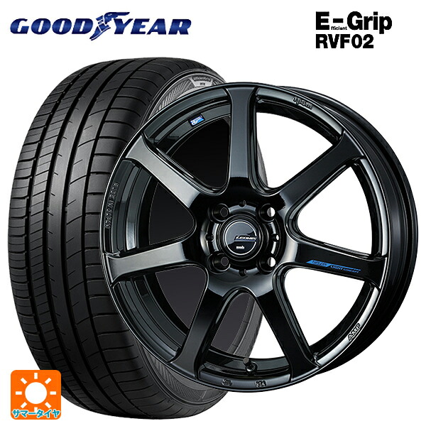 スズキ スイフト(ZC/ZD 13/43/53/83系)用 185/55R16 83V グッドイヤー エフィシェントグリップ RVF02 ウェッズ レオニス ナヴィア07 PBK 新品サマータイヤホイール 4本セット