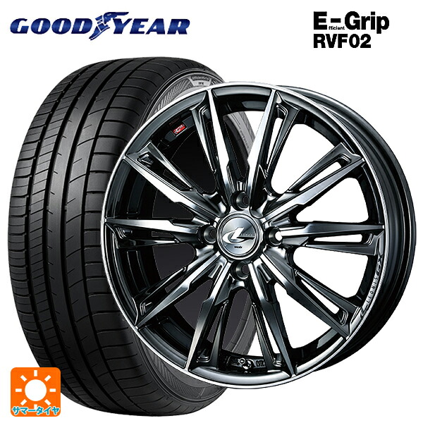 スズキ スペーシアベース(MK33)用 165/55R15 75V グッドイヤー エフィシェントグリップ RVF02 ウェッズ レオニス GX BMCMC 新品サマータイヤホイール 4本セット|タイヤホイール専門店コニシタイヤ