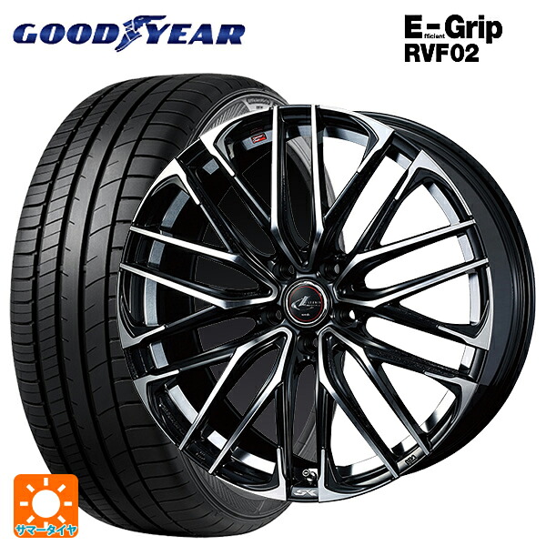 ミツビシ デリカD:5(3DA系)用 245/40R20 99W XL グッドイヤー エフィシェントグリップ RVF02 ウェッズ レオニス SK PBMC 新品サマータイヤホイール 4本セット