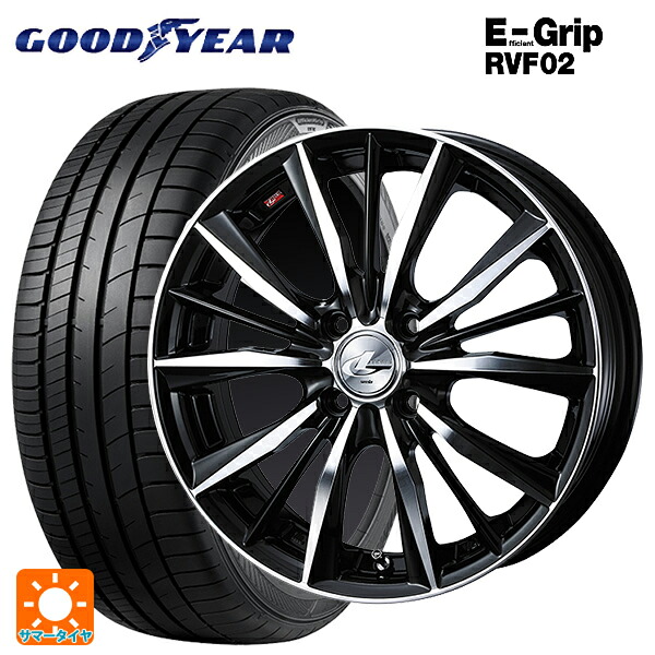スズキ スイフト(ZC/ZD 13/43/53/83系)用 185/55R16 83V グッドイヤー エフィシェントグリップ RVF02 ウェッズ レオニス VX # BKMC 新品サマータイヤホイール 4本セット