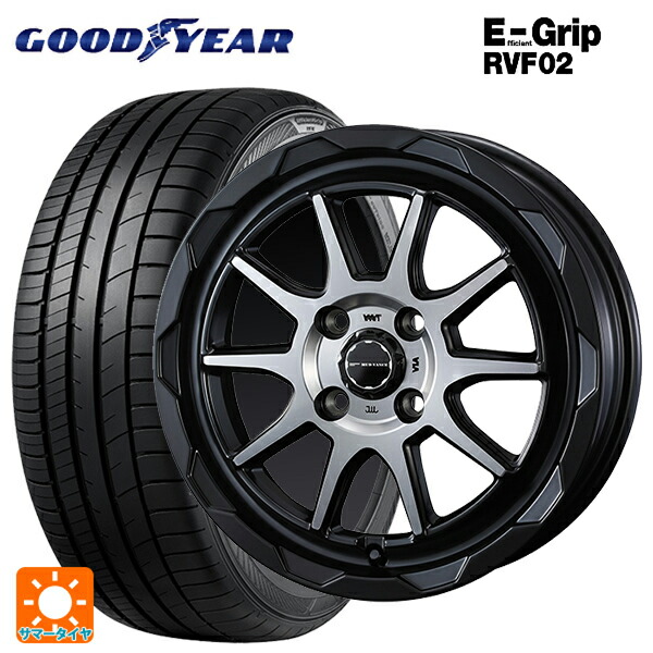 ダイハツ コペン(LA400K)用 165/60R15 77H グッドイヤー エフィシェントグリップ RVF02 ウェッズ マッドヴァンス06 マットブラックポリッシュ 新品サマータイヤホイール 4本セット
