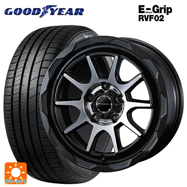 215/45R17 91W XL グッドイヤー エフィシェントグリップ RVF02 ウェッズ マッドヴァンス06 マットブラックポリッシュ 17-7J 国産車用 サマータイヤホイール4本セット