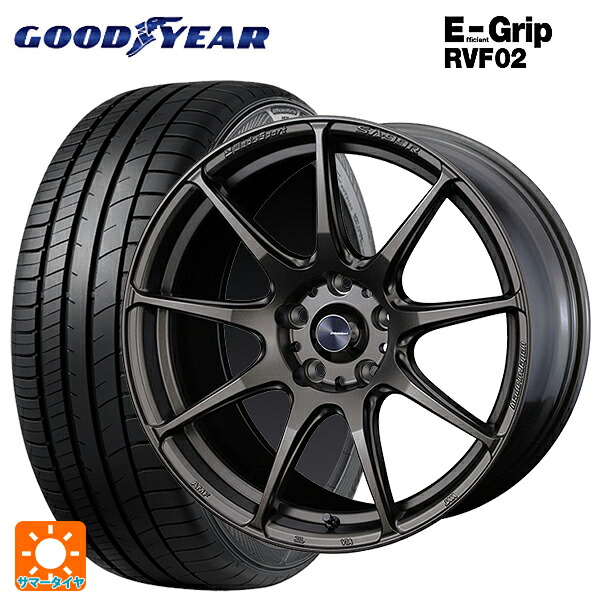 トヨタ プリウス(50系)用 215/45R17 91W XL グッドイヤー エフィシェントグリップ RVF02 ウェッズ ウェッズスポーツ SA99R EJ-BRONZE 新品サマータイヤホイール 4本セット