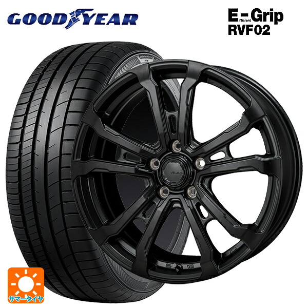 トヨタ ヴォクシー(90系)用 215/45R18 93W XL グッドイヤー エフィシェントグリップ RVF02 ジャパン三陽 ハイブロック ヴィラス サテンブラック 新品サマータイヤホイール 4本セット|タイヤホイール専門店コニシタイヤ