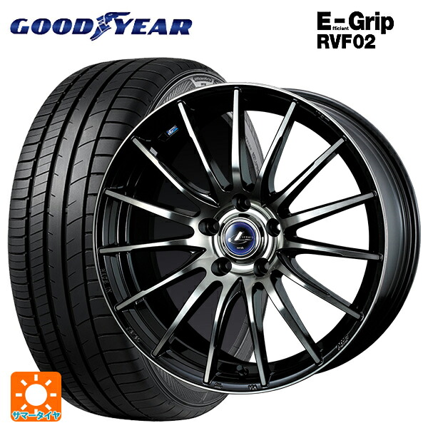 スバル クロストレック(5AA-GUE)用 225/60R17 99H グッドイヤー エフィシェントグリップ RVF02 ウェッズ レオニス ナヴィア05 BPB 新品サマータイヤホイール 4本セット